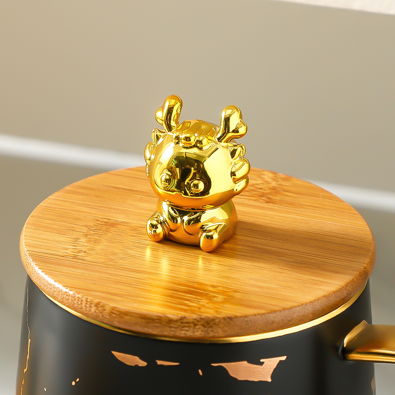 龙宝宝竹木杯盖通用大口径茶洗盖