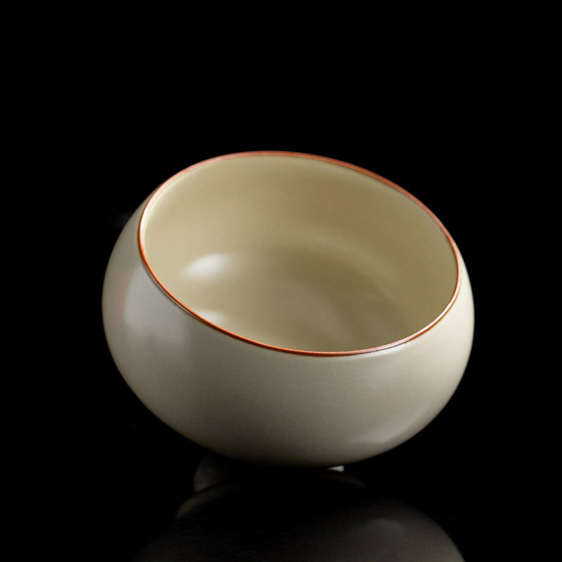 个人专用汝窑米黄茶杯