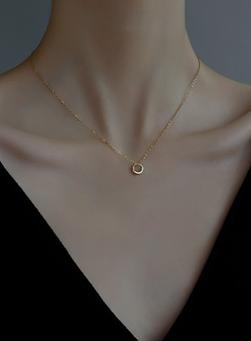 日本品质925纯银项链女ins冷淡风简约锁骨链气质轻奢小众设计高级