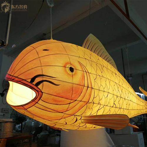 鱼馆中餐厅连锁餐饮店创意艺术鱼灯文艺氛围中式风餐厅非标吊灯,家装灯饰光源,客厅吊灯,淘宝优惠券,粉丝福利购,淘宝优惠卷