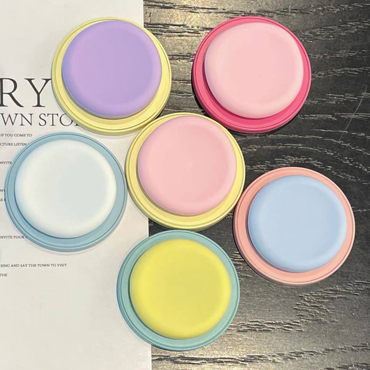 Magsafe磁吸支架简约磨砂马卡龙多巴胺纯色ins潮硅胶手机支