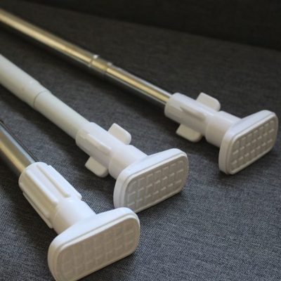 免打孔不锈钢伸缩杆家用晾衣架浴室卫生间单杆凉毛巾挂杆置物神器
