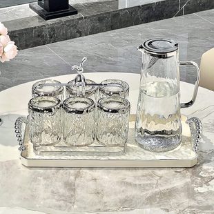 泡茶杯客厅感杯杯子轻奢水杯高级具待客玻璃杯家用耐高温家庭 套装