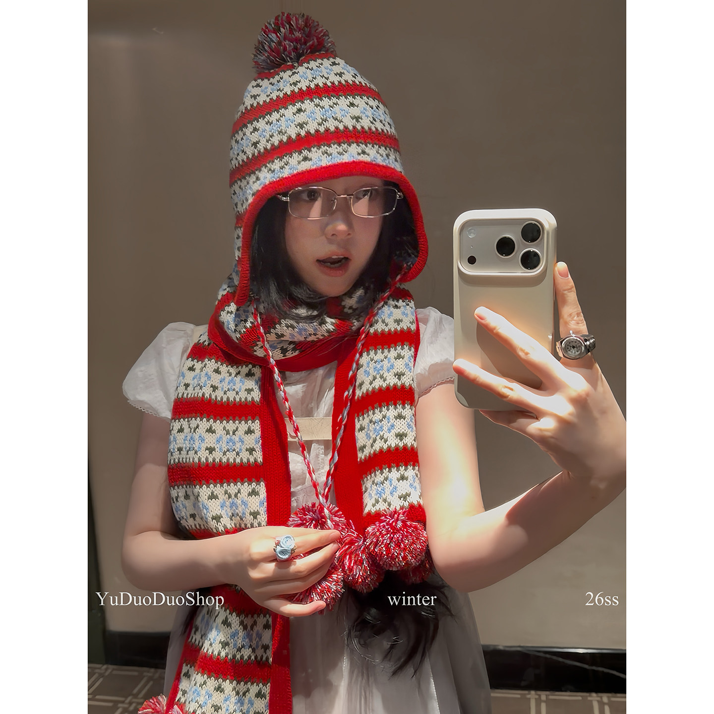 冰岛花毛球护耳毛线帽女复古费尔岛毛球围巾秋冬时髦百搭护颈围脖,服饰配件/皮带/帽子/围巾,帽子,淘宝优惠券,粉丝福利购,淘宝优惠卷