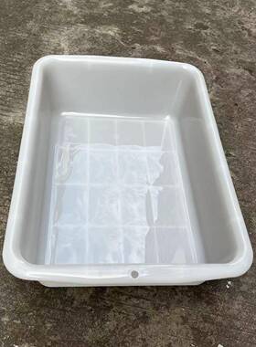615*410*177白色塑料胶盘 塑料灰色方盘 pp塑胶餐具盆 机场安检盆