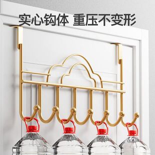 免打孔门后挂钩免打孔家用浴室卧室挂毛巾包包加长防水收纳置物架