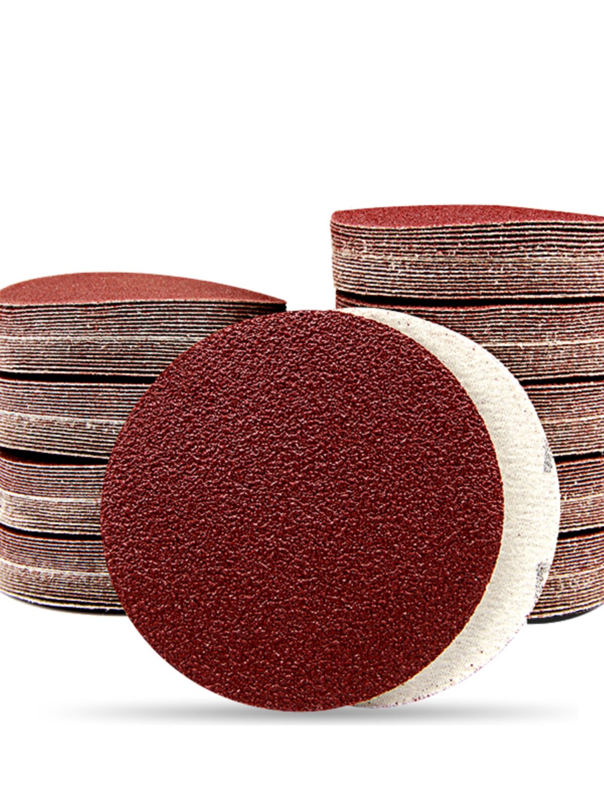 角磨机自粘圆盘植绒砂纸打磨工具木工抛光5寸圆形沙纸拉绒片磨片