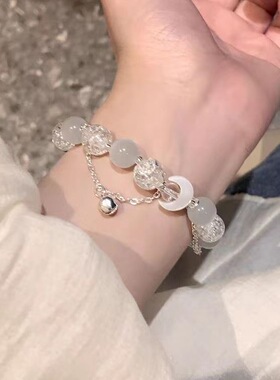 新款白月光月亮手链女高级感流行小众设计闺蜜生日送女朋友