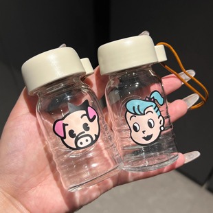 ININ 小萌瓶迷你随手杯口袋水杯便携新款女生浓缩咖啡玻璃杯