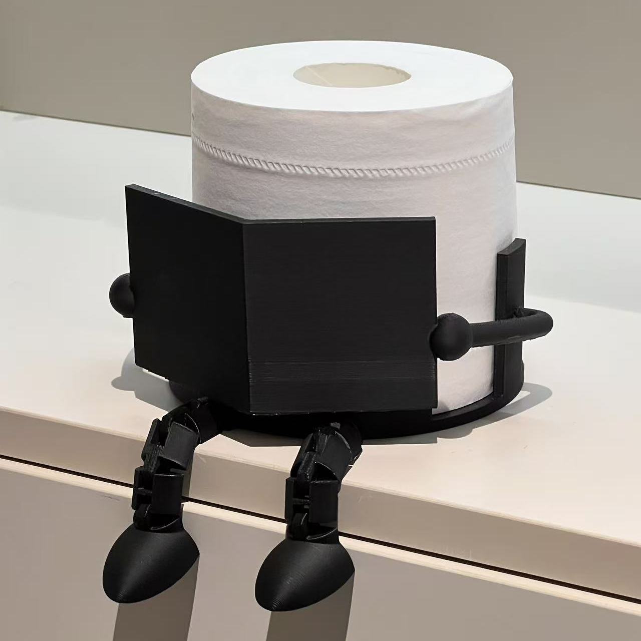 创意卫生卷纸架可爱装饰桌面玩具摆件客厅房间办公室卫生纸置物架