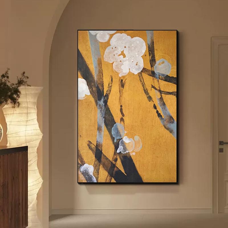 中古风客厅装饰画艺术感沙发背景墙壁落地画巨大幅抽象挂画玄关画