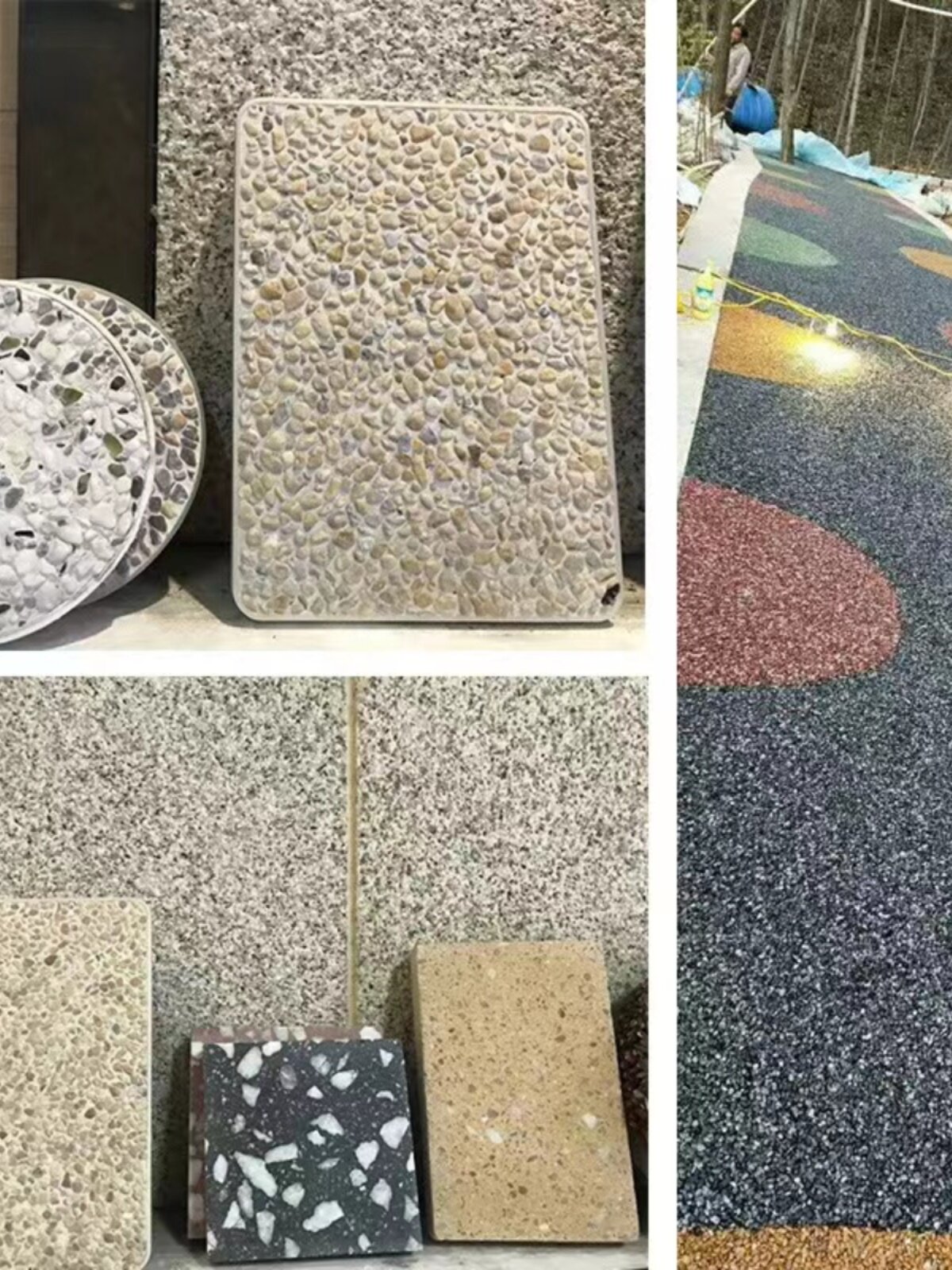 四川洗米石水磨石石子颗粒胶粘石水刷石铺路石水洗石地面砾石石米