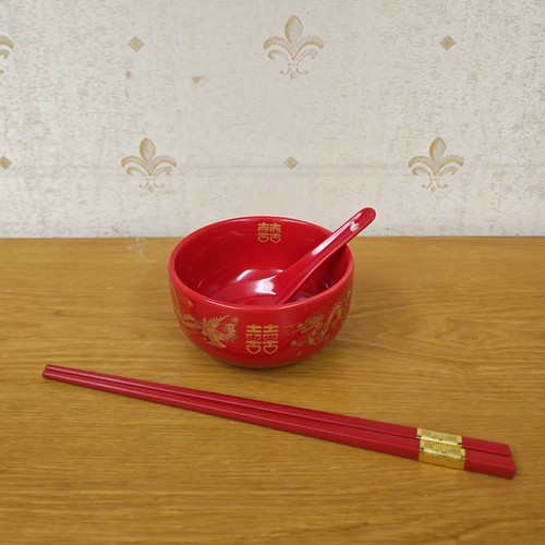 中式结婚陶瓷加厚喜碗