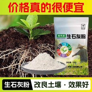 生石灰种菜专用杀虫石灰粉干燥剂除湿家用鱼塘消毒白灰粉土壤改良