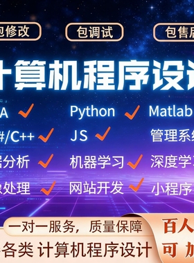 计算机程序设计java代码编写网站python系统算法项目APP开发定制