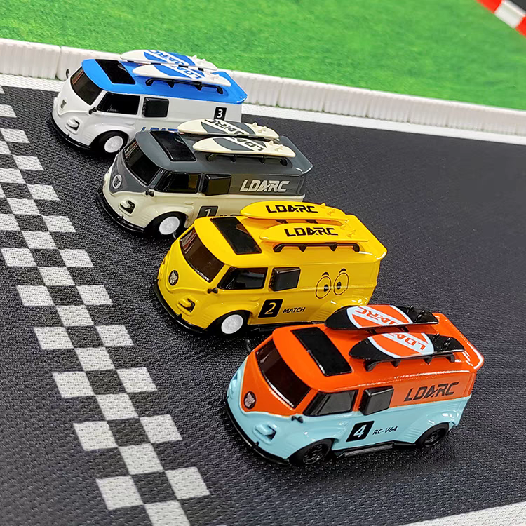 LDARC V64桌面迷你面包车微型遥控车1:64全比例电动小车亲子娱乐