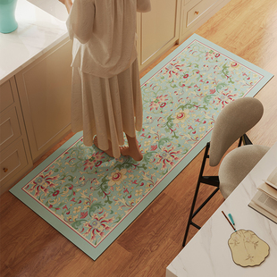 玉黛春新中式 硅藻泥厨房地垫防油吸水垫门口耐脏脚垫专用满铺地毯