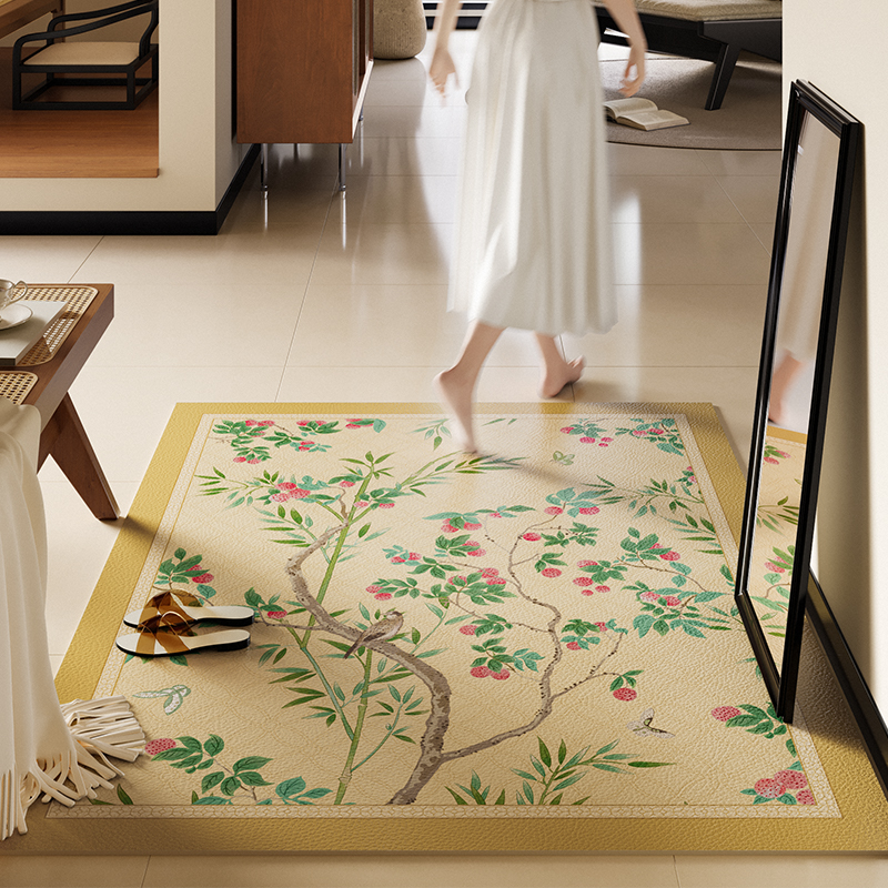 拂枝欢新中式荔枝翠竹入户地垫