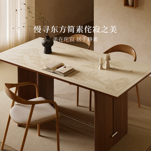 隐观中式简约餐桌垫书桌垫防油防水可擦免洗茶几桌面防烫保护垫