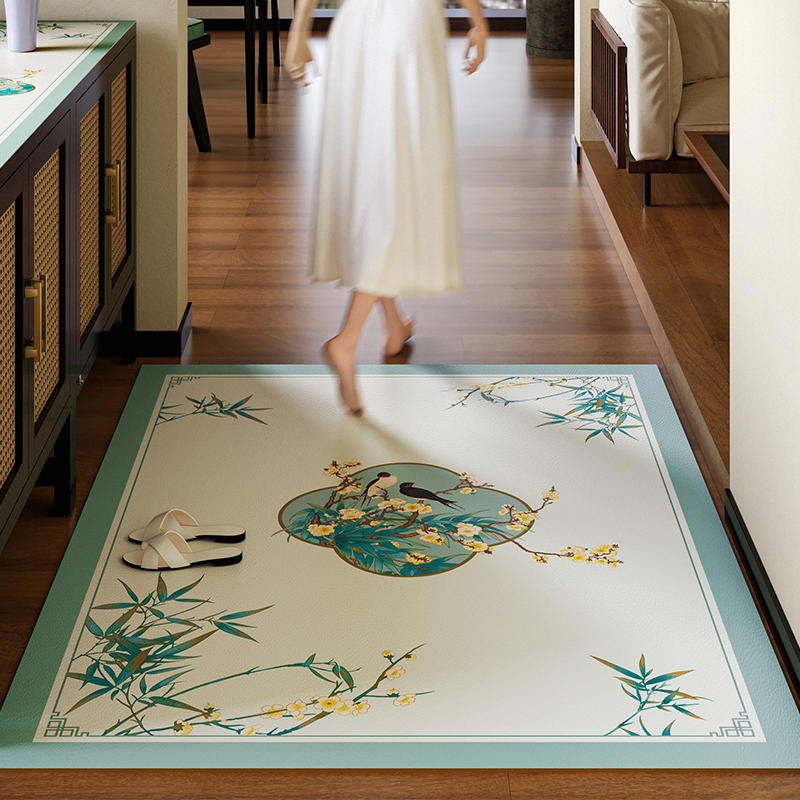 新中式入户门地垫防滑耐磨可擦免