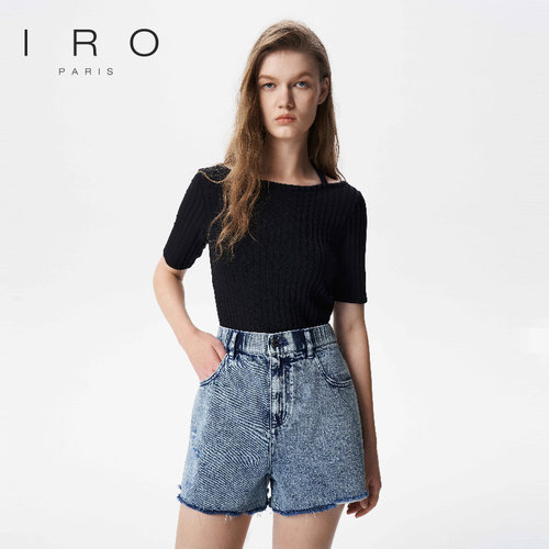 夏季法式短袖T恤IRO条纹