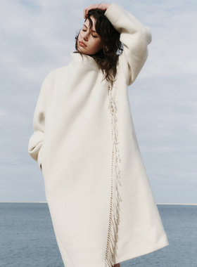 IRO NIGHT 2025年秋季立领斗篷流苏毛呢外套大衣WP137RICKY23W