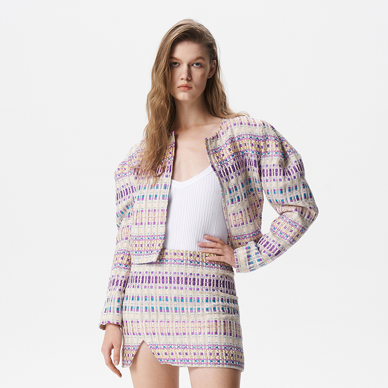 IRO Night 2025年夏季泡泡袖混色上衣外套WM07TEMPLA23S