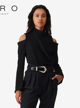 IRO NIGHT 2026年春季莫代尔半高领露肩修身打底上衣WM16IWA23W