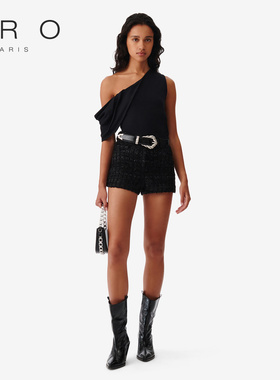 IRO NIGHT 2025春季亮丝粗花呢小香风短裤WP30GISELLE23W