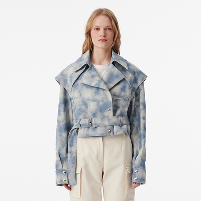 IRO NIGHT 2025年冬季可拆卸两穿印花短款外套马甲WP07NAWAL25S