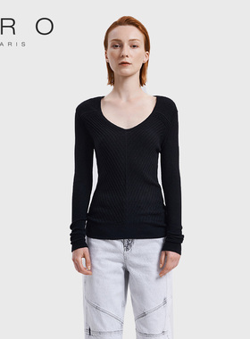IRO NIGHT 2025年秋冬新款羊毛V领内搭针织打底衫WM12CHANY22W