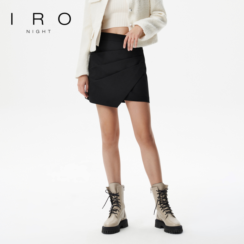 秋季IRO短裙不规则半身裙轻奢