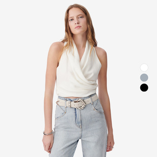 无袖 2026年夏季 裹身露背纯色挂脖背心WP16COLOMBE24S NIGHT IRO