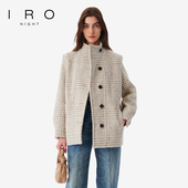 2026年春季 IRO NIGHT 立领格纹大衣单排扣外套女WP137BELNI23W