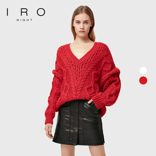 复古宽松毛衣穿搭日系针织衫 2025年春季 IWF334M09900 Night IRO