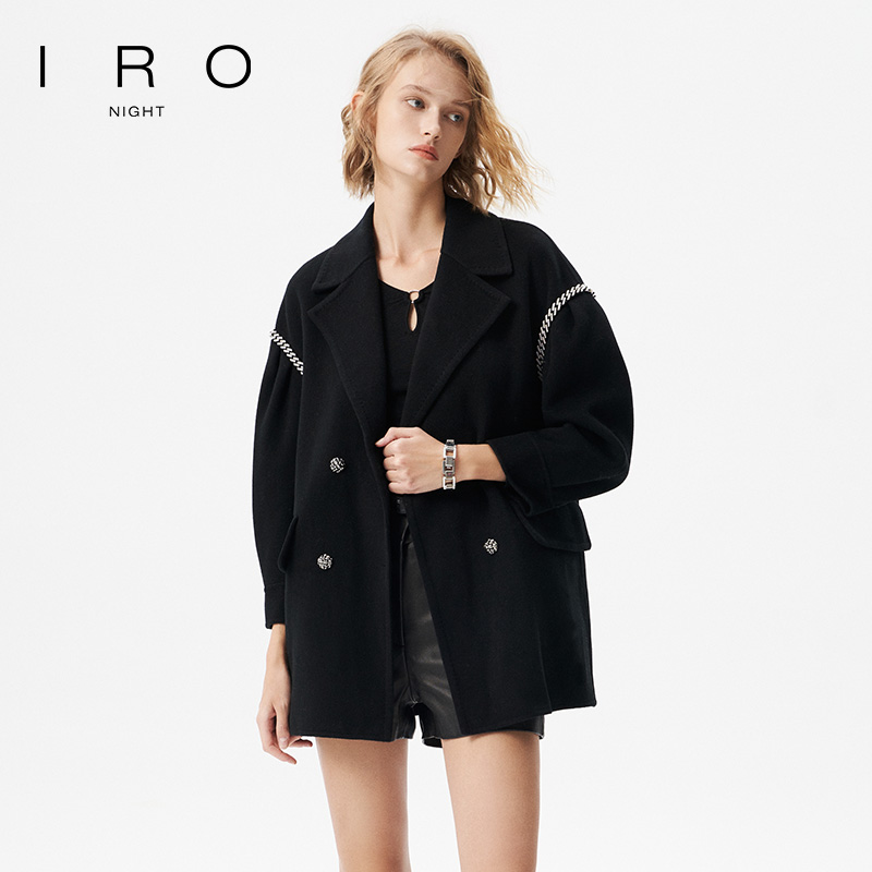 毛呢外套中长款羊羔IRO毛呢