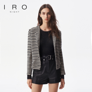 小香风黑白条纹时尚 2025年春季 通勤外套IWF343T01700 Night IRO