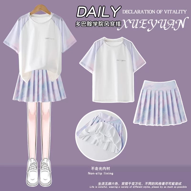 女童速干运动套装夏季裙子儿童图片