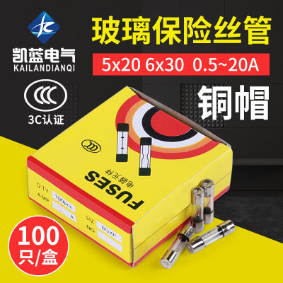 保险丝 5*20玻璃保险管熔断器250V 1A 2A 3A 4A 5A 10A 15A 6*30