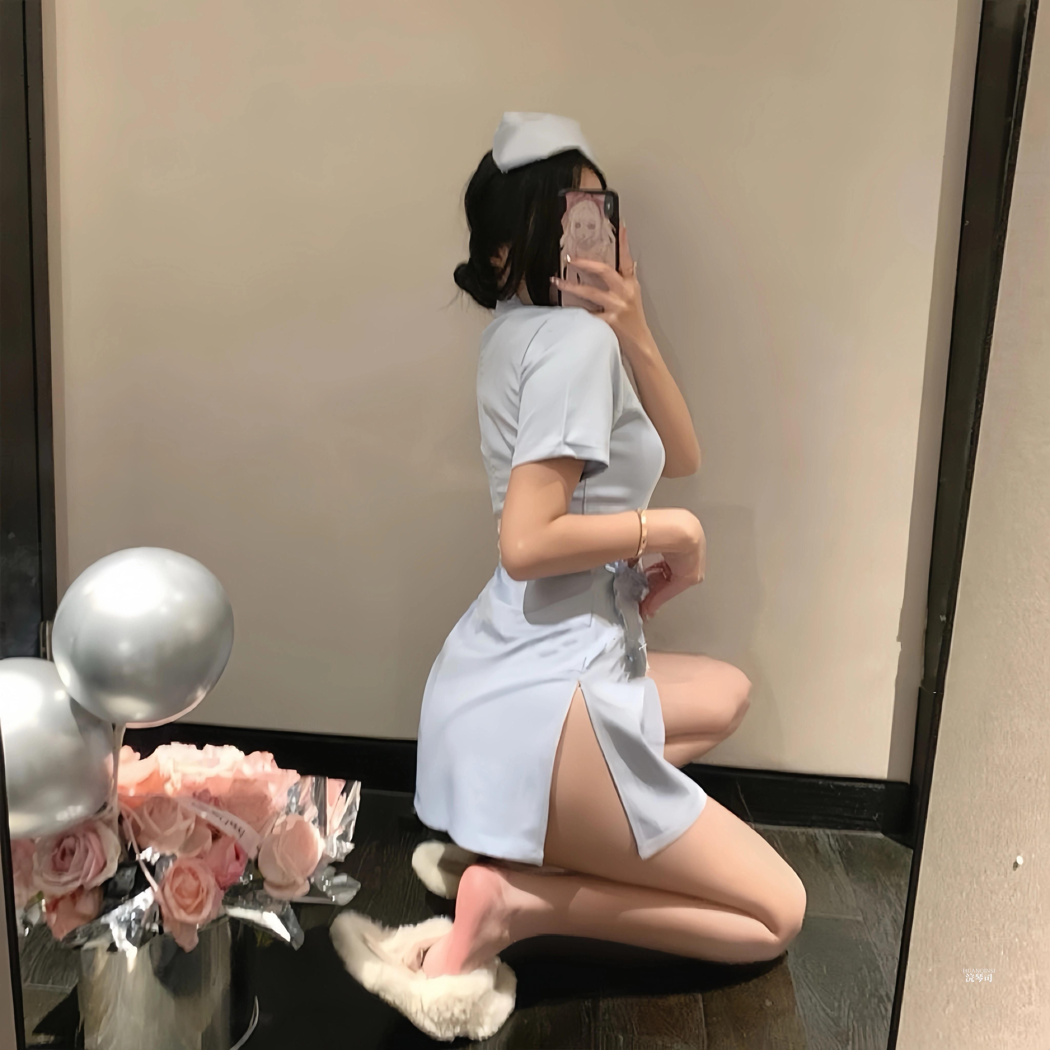 禁欲系JK制服护士性感睡衣吊带睡裙情侣女款纯欲风高级感趣味内衣