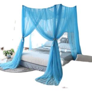 78N78N蚊帐家用免支架单双人床宿舍上下铺儿童床加密梦幻紫色公主