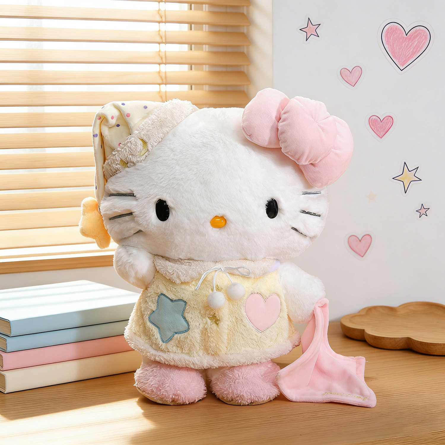 德国新款helloKitty晚安睡衣KT猫毛绒玩具玩偶凯蒂猫公仔玩具抓机图片