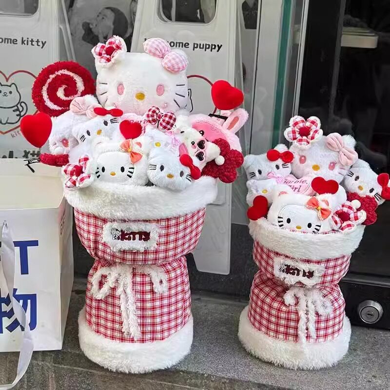 德国HelloKitty玩偶花束少女心可爱毛绒公仔花生日礼物圣诞送闺蜜图片