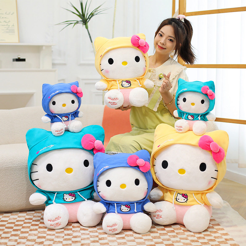 德国新款运动卫衣KT猫毛绒玩具Hello Kitty卡通可爱公仔玩偶儿童图片