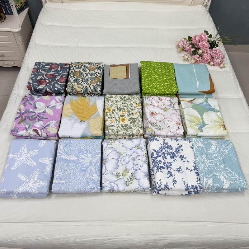 外D 21支天竺棉细帆布床单斜纹活性印花雏菊厚床单高级版粗布凉席