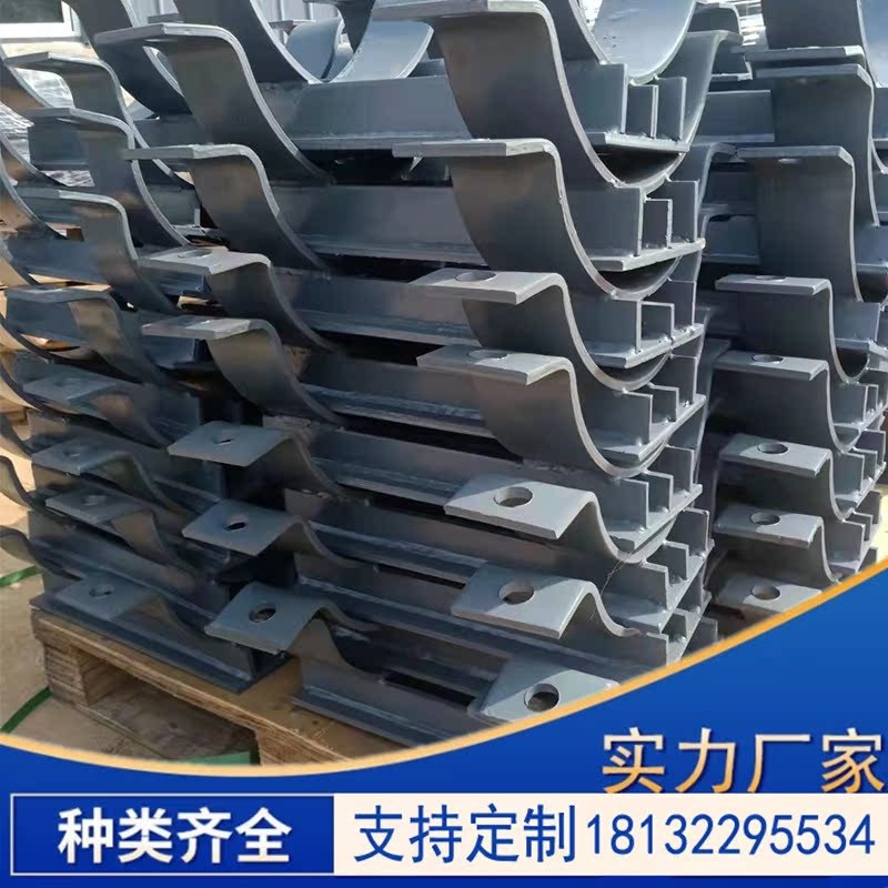 化工管道支吊架J2 T型滑动管托红松木保冷管托Z4管夹焊接导向支架