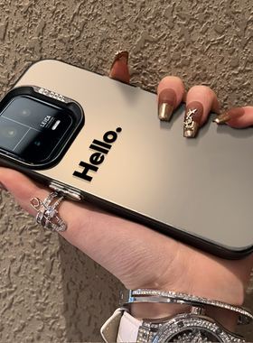 简约英文适用苹果15promax手机保护壳新款iPhone14套ipone13高级感12mini全包11pro彩银xsmax个性8plus7p男女