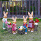 饰摆件 玻璃钢卡通兔子花盆雕塑小区售楼部花园庭院步行街幼儿园装