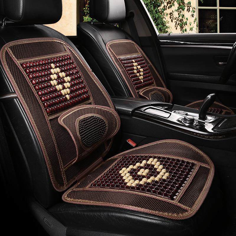 NNL菱形木珠单片款汽车坐垫 办公室椅垫夏季清凉座垫内饰用品