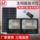 压铸铝农村太阳能路灯新款 家用100W一拖二太阳能投光灯户外庭院灯